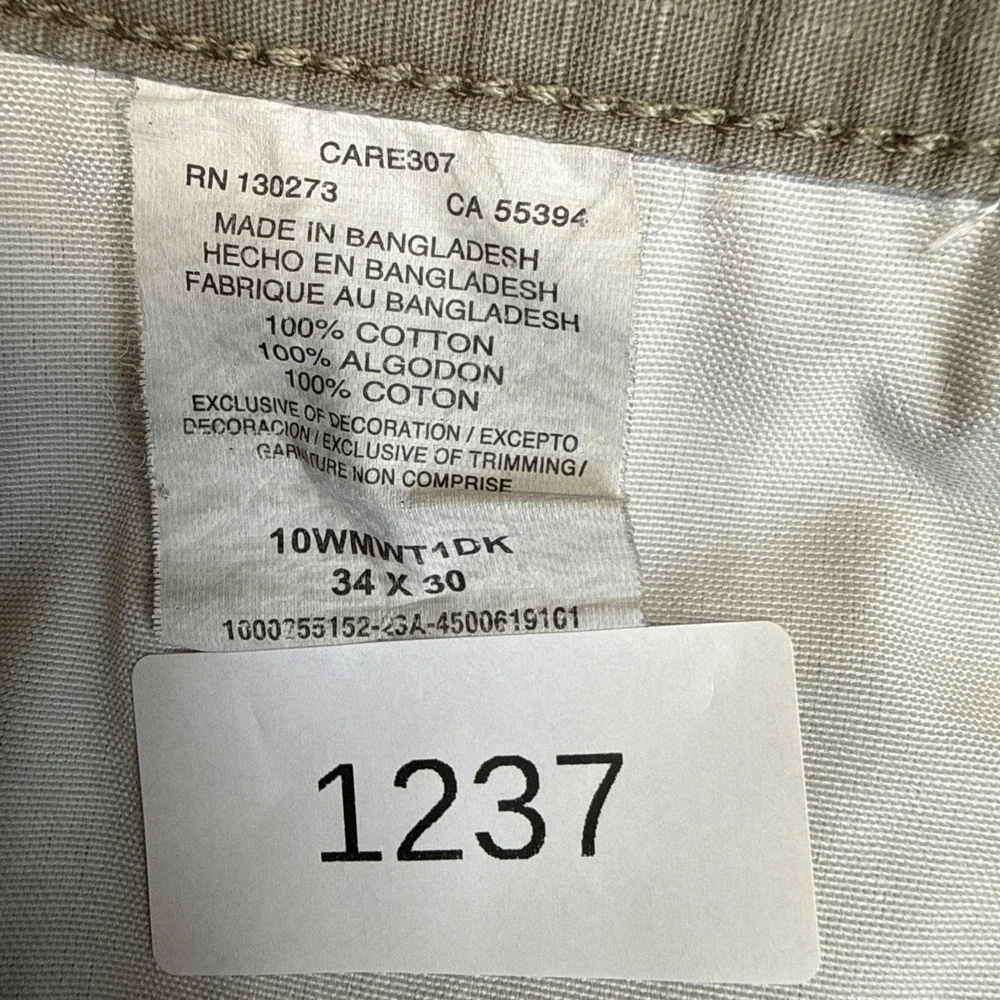 WRANGLER WORKWEAR Men's Jeans 34x29 Tan 100% Cotton Heavy Duty 10WMWTDK